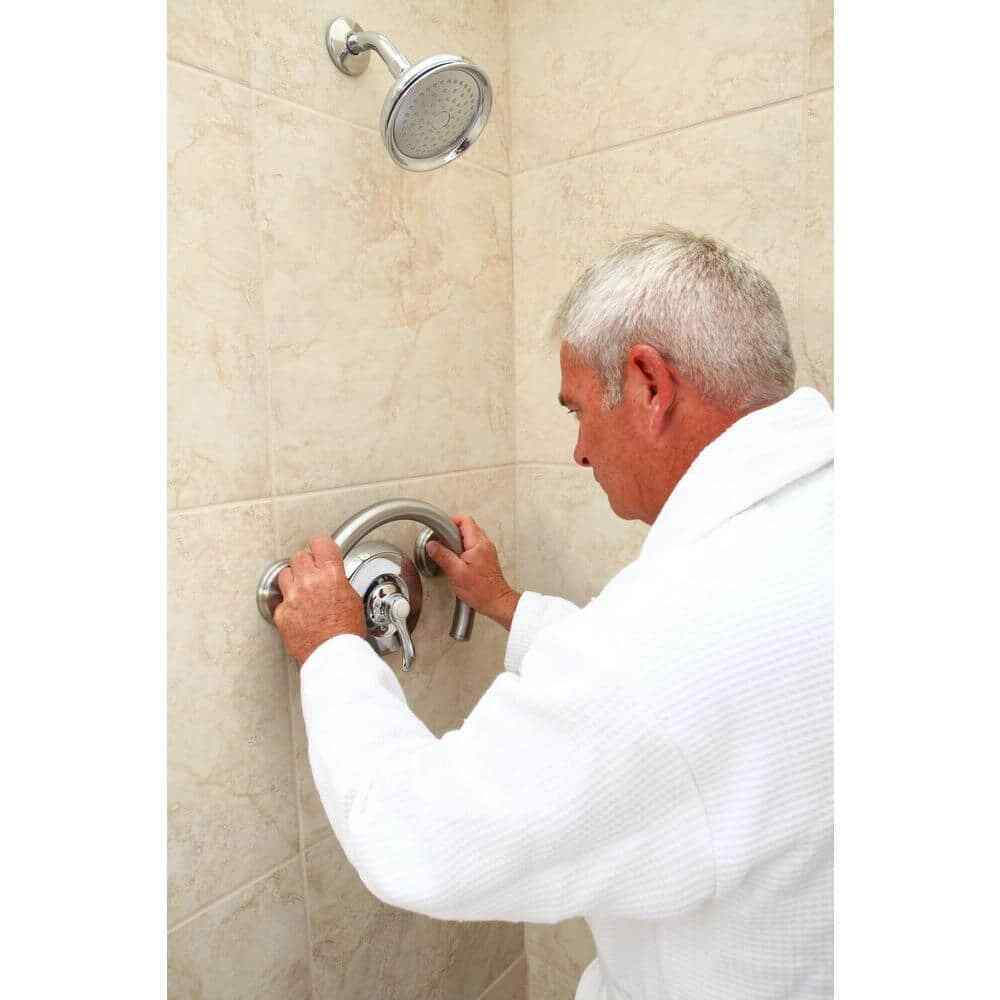 Grabcessories 2-in-1 13.25 in. x 1.25 in. Shower and Tub Grab Ring w/ Grips