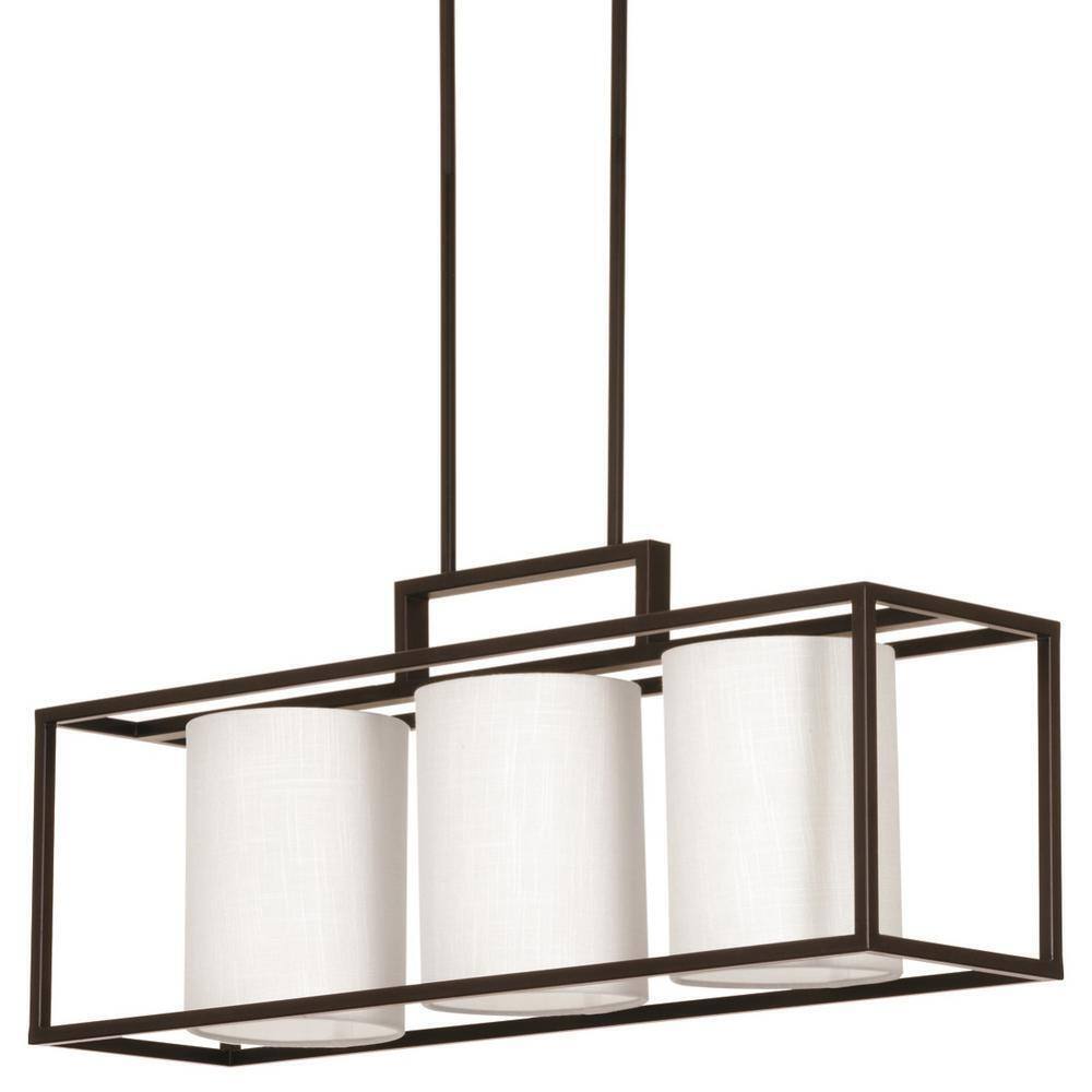 Progress Lighting Province Collection 3-Light Antique Bronze Island Chandelier