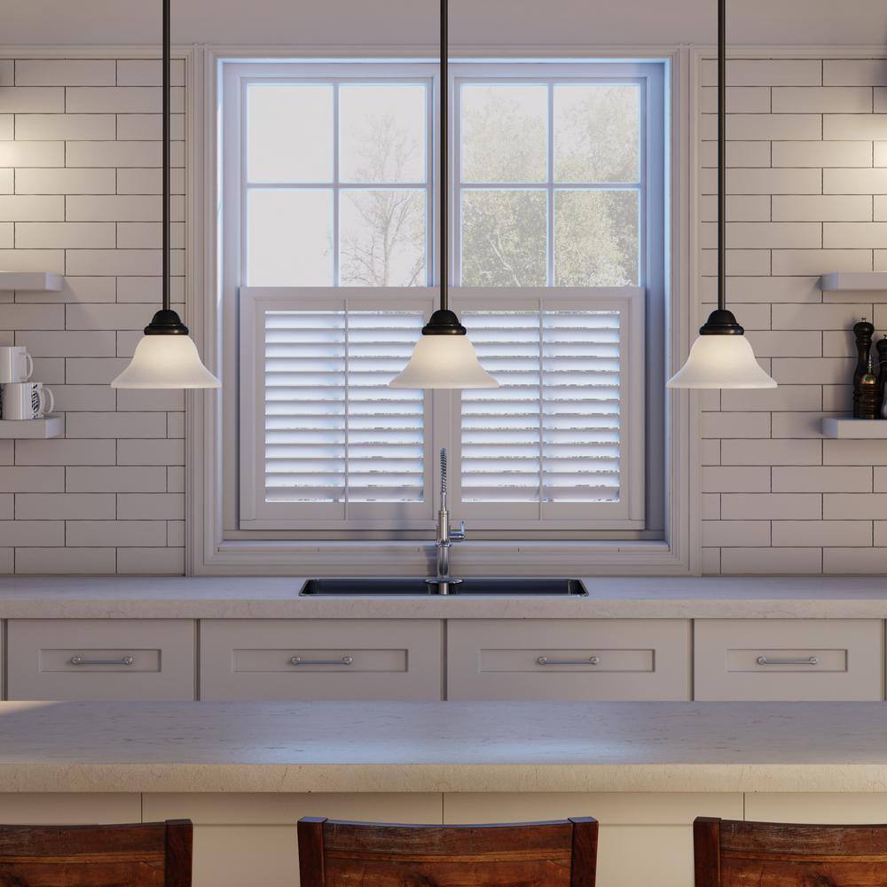 SATCO Adria 1-Light Textured Flat Black Mini-Pendant 60/386