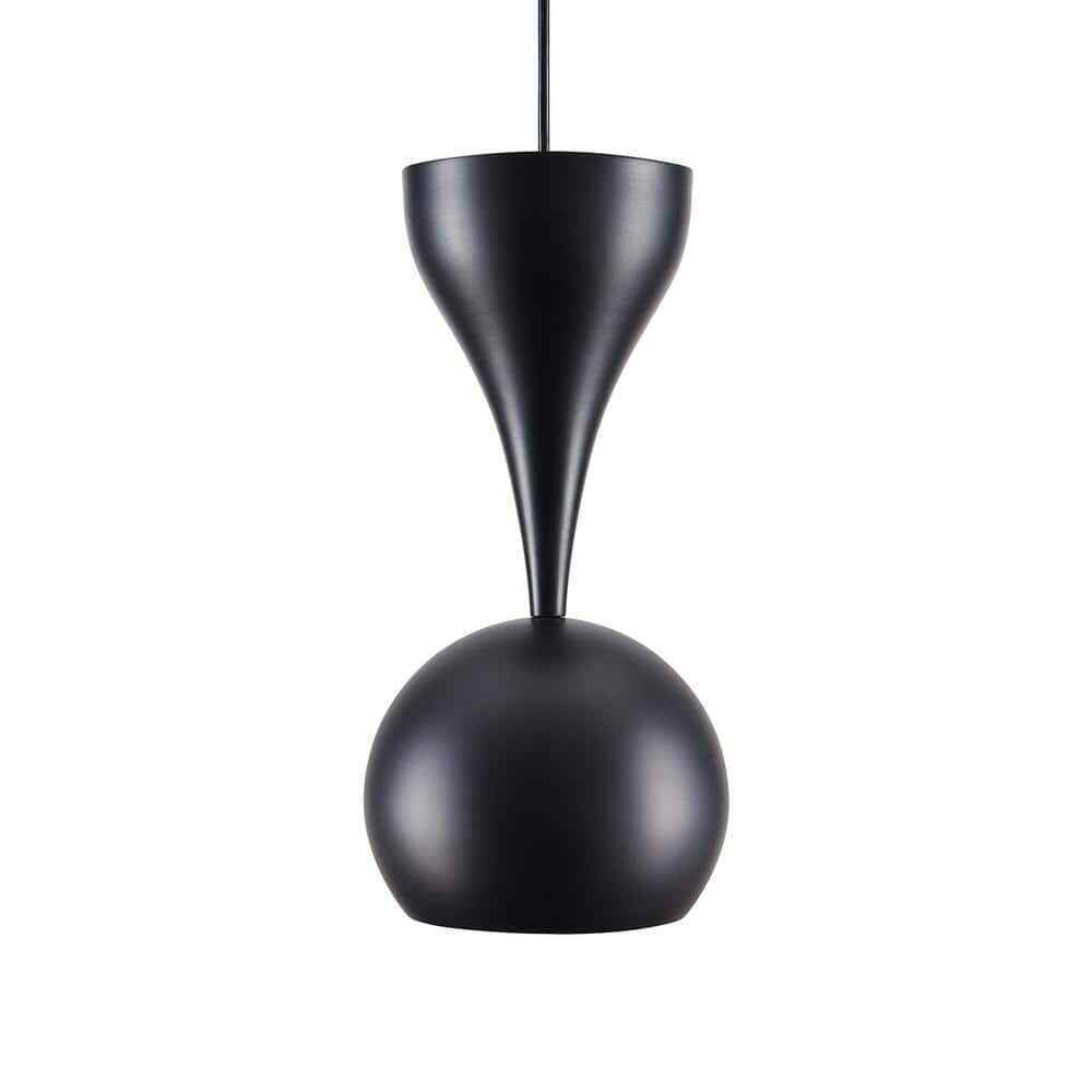 Southern Enterprises Conner Matte Black Midcentury Modern Dome Pendant Lamp