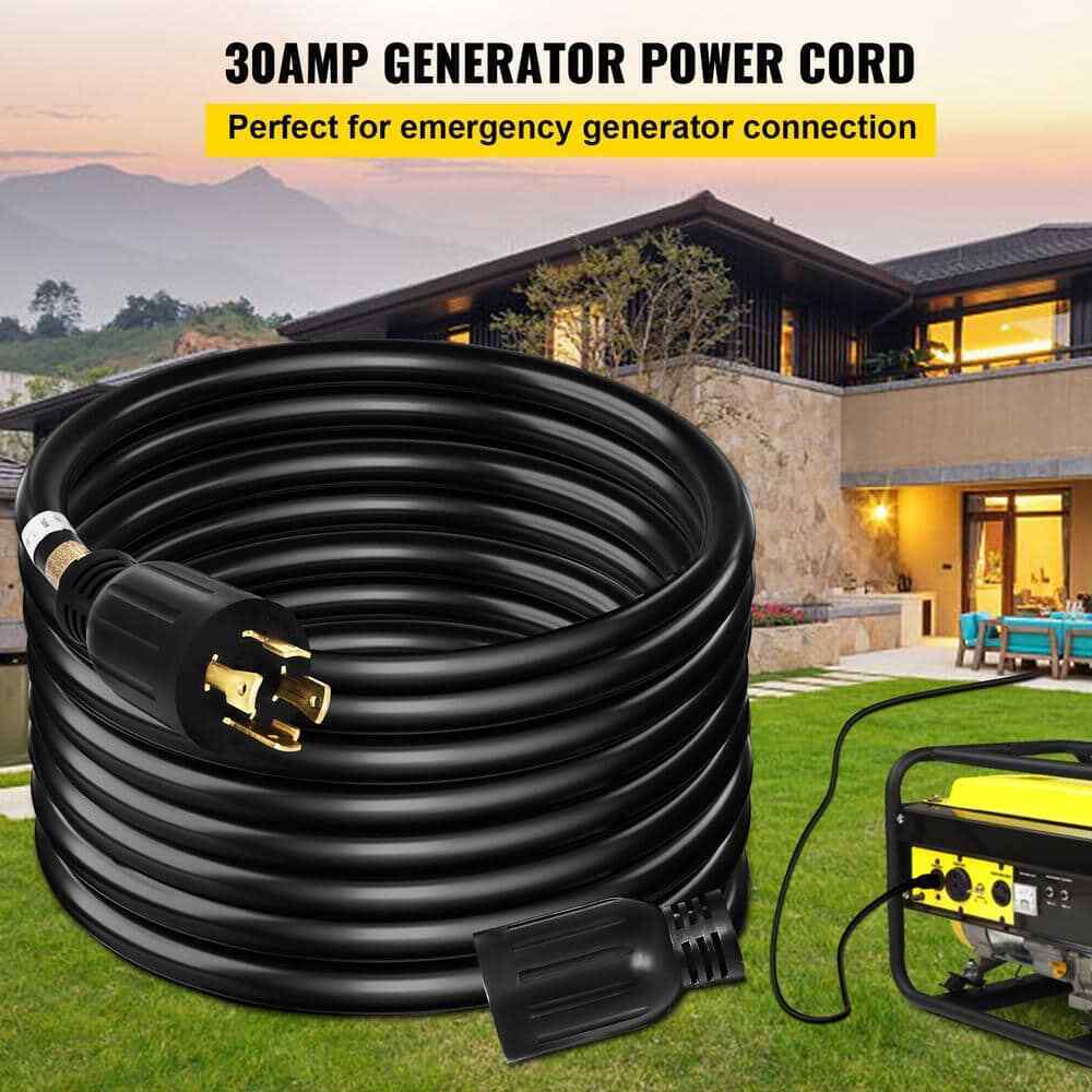 VEVOR 50 ft. Generator Extension Cord 250-Volt 30 Amp Generator Power Cord
