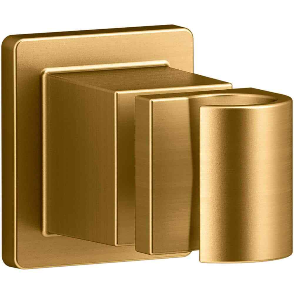 KOHLER Awaken Adjustable Wall Mount Bracket in Vibrant Brushed Moderne Brass
