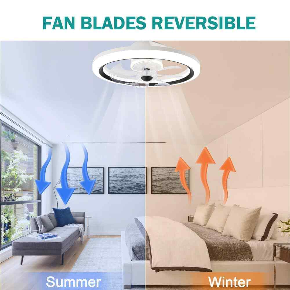 Oaks Aura 20 in. LED Smart App Remote Control Ceiling Fans w/ Lights DC Motor