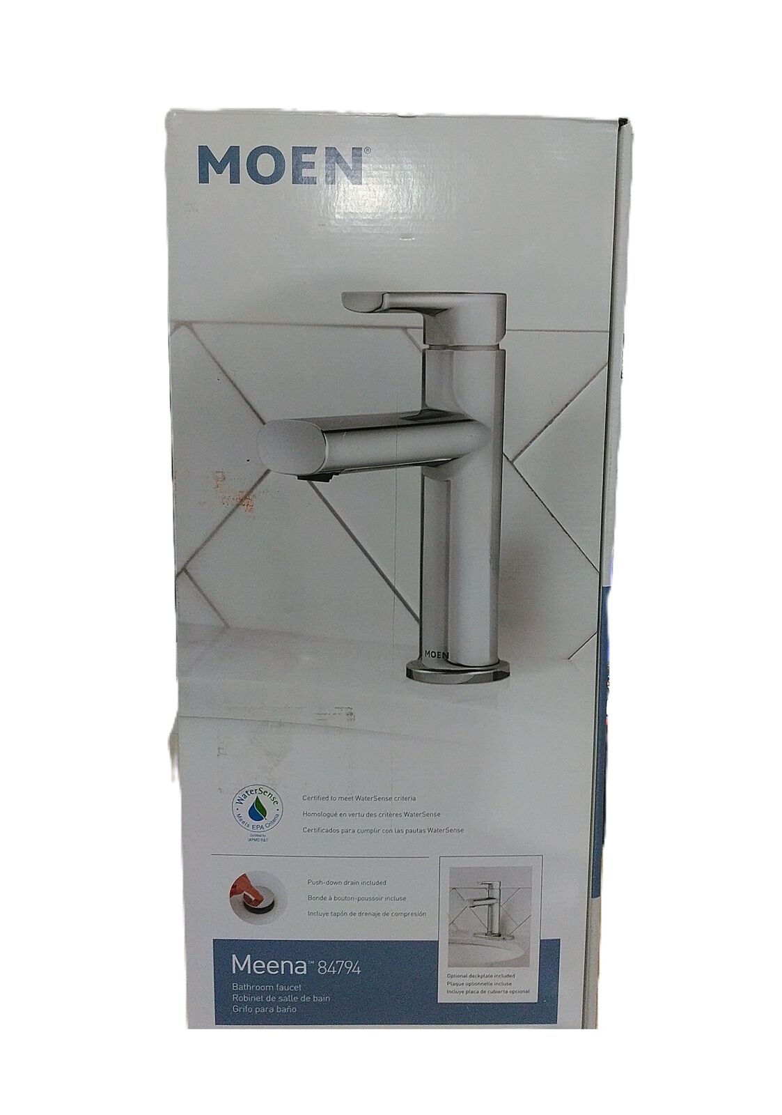MOEN Meena Single Hole Single-Handle Bathroom Faucet in Chrome 84794