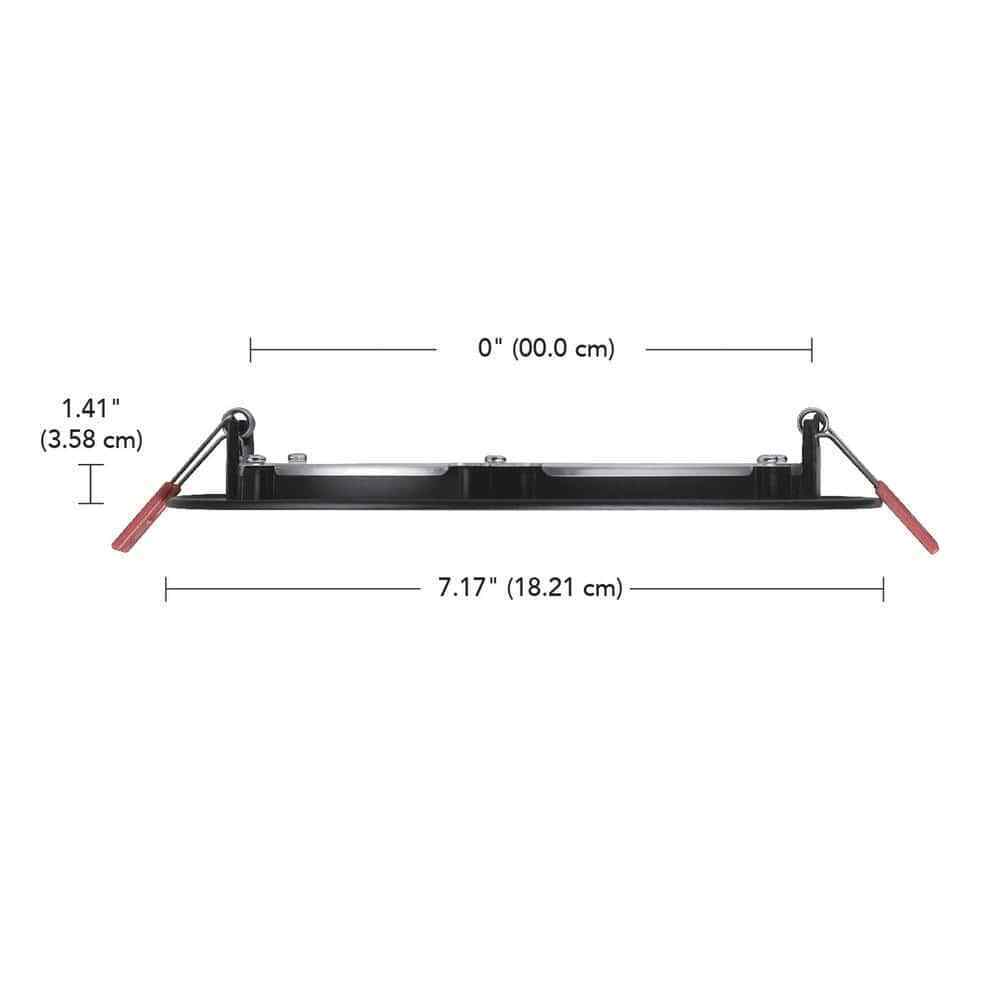 Commercial Electric 6 in. Selectable Canless Recessed Integrated Kit Matte Black