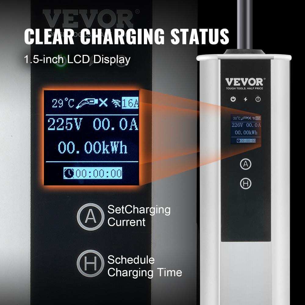 VEVOR Level 2 EV Charger 240V Home EV Charging Station w/ 25 ft. Cable NEMA