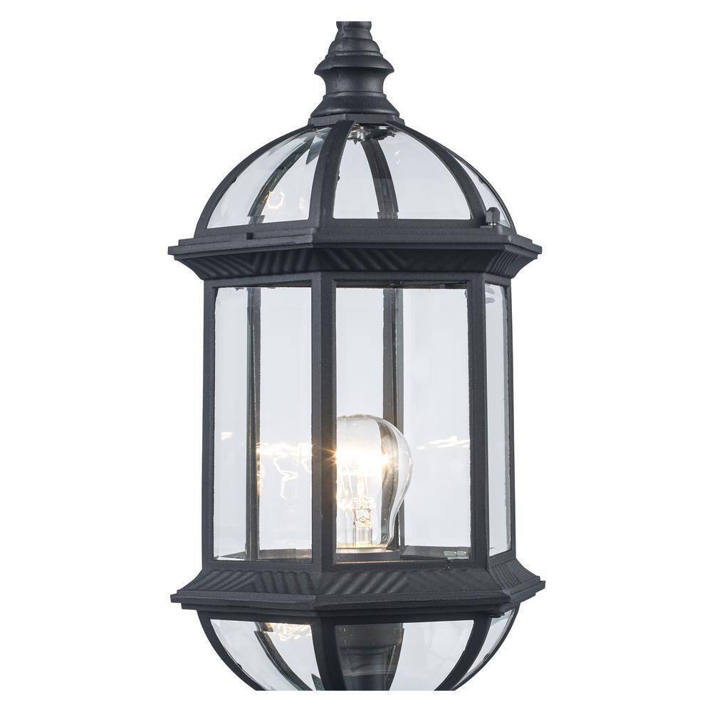 Bel Air Lighting Wentworth 1-Light Black Outdoor Lamp Post Lantern Mount