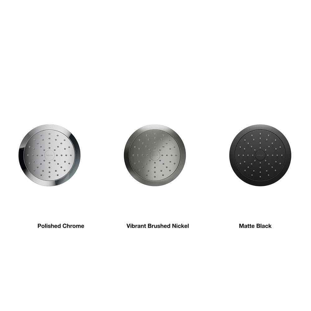 KOHLER Forte 1-Spray Patterns Wall Mount Fixed Shower Head in Matte Black