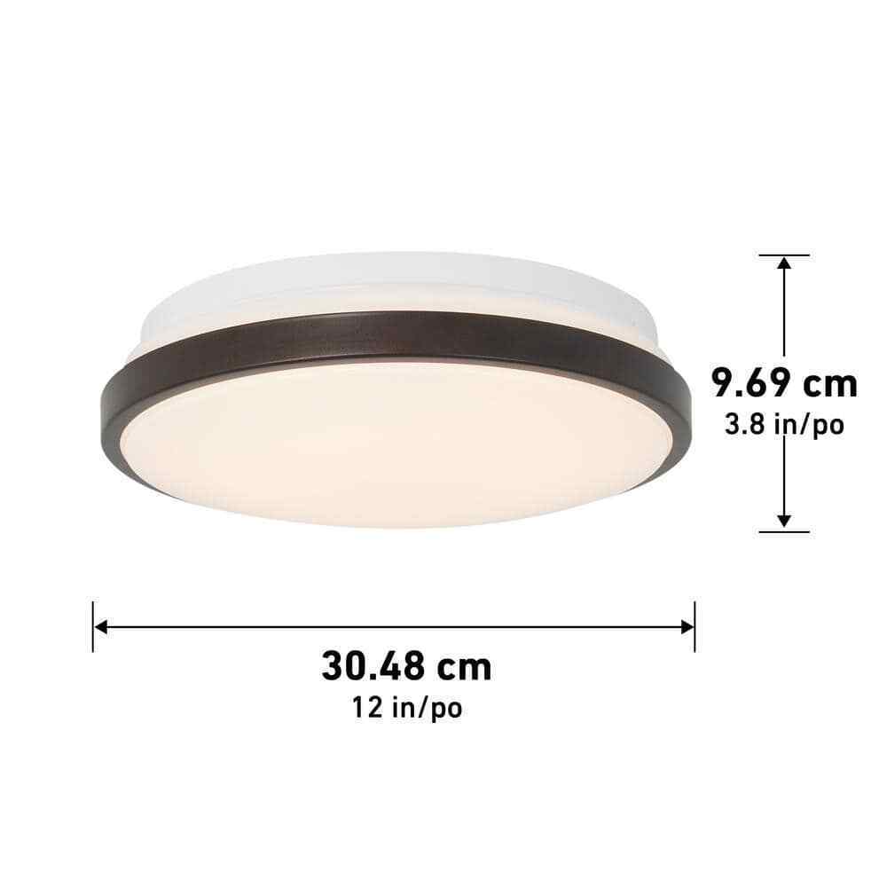 Artika Orion 12 in. 1-Light Bronze Integrated LED Flush Mount Ceiling Light