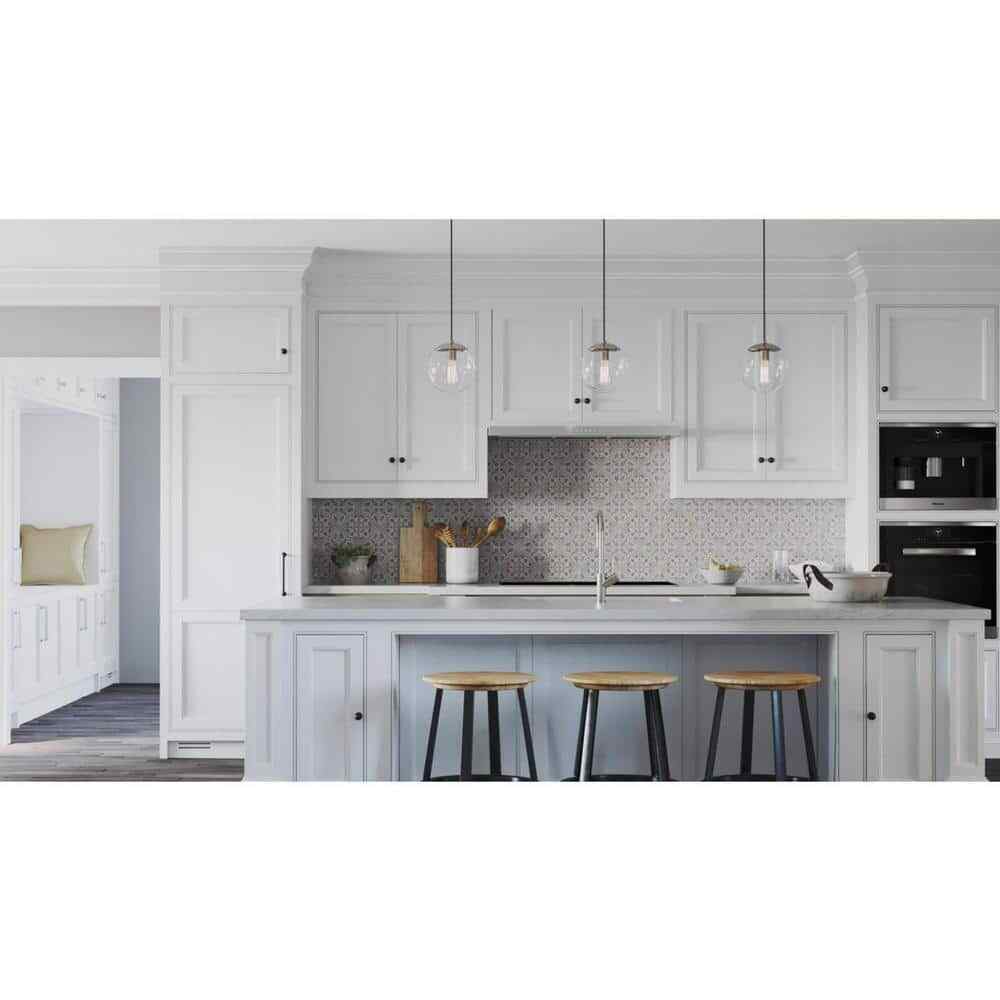 Progress Lighting Atwell 1-Light Brushed Nickel Small Pendant Hanging Light