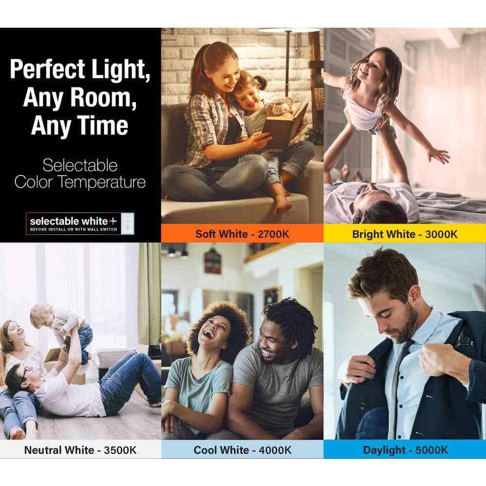 Feit Electric 4 in. LED Selectable CCT Dimmable Canless Recessed Light 6-Pack