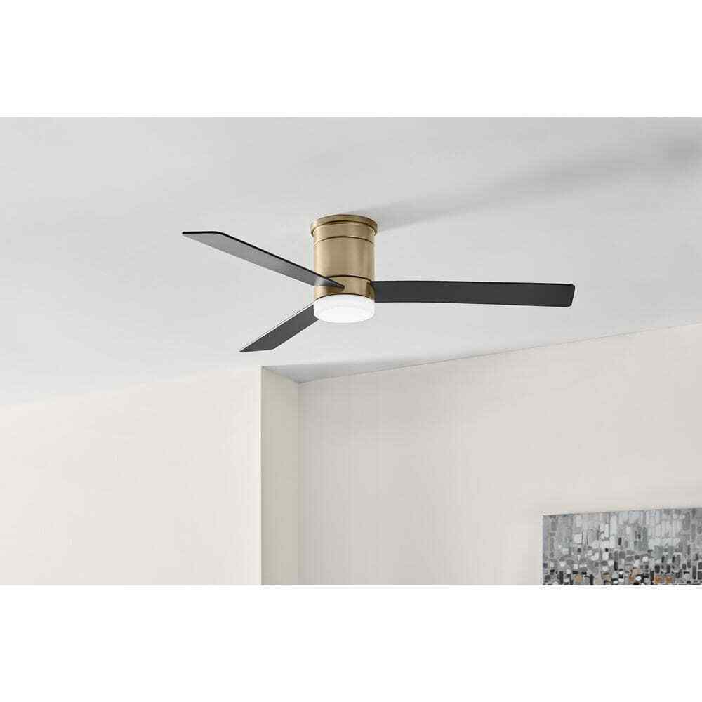 Hampton Bay Conjure 52 in. Brushed Gold Ceiling Fan w/ White Integrated LED