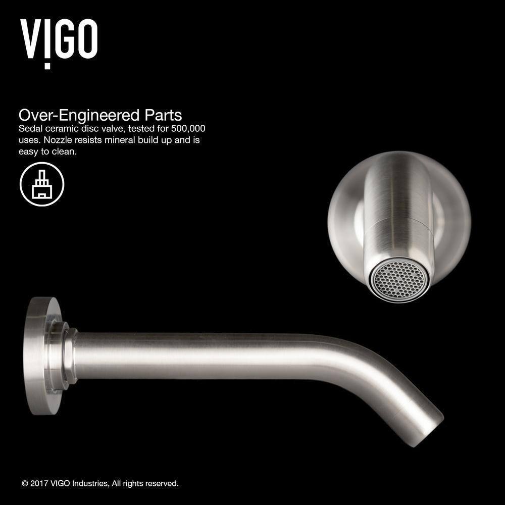 VIGO Olus Single Handle Single-Hole Bathroom Faucet in Brushed Nickel VG05001BN