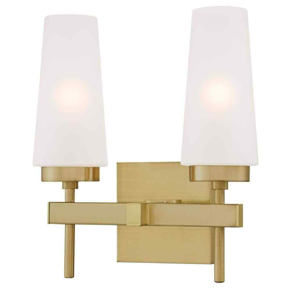 Westinghouse Chaddsford 2-Light Champagne Brass Wall Mount Bath Light