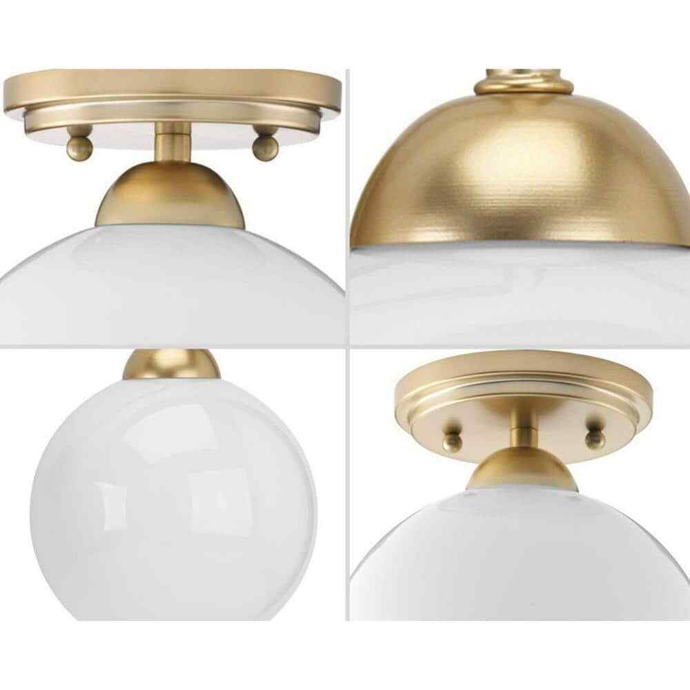 Progress Lighting Carisa Collection 7-3/8 in. 1-Light Mid Century Flush Mount