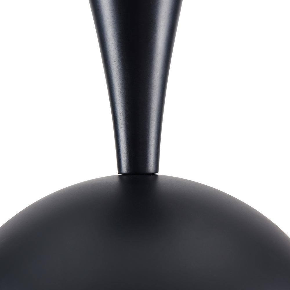 Southern Enterprises Conner Matte Black Midcentury Modern Dome Pendant Lamp
