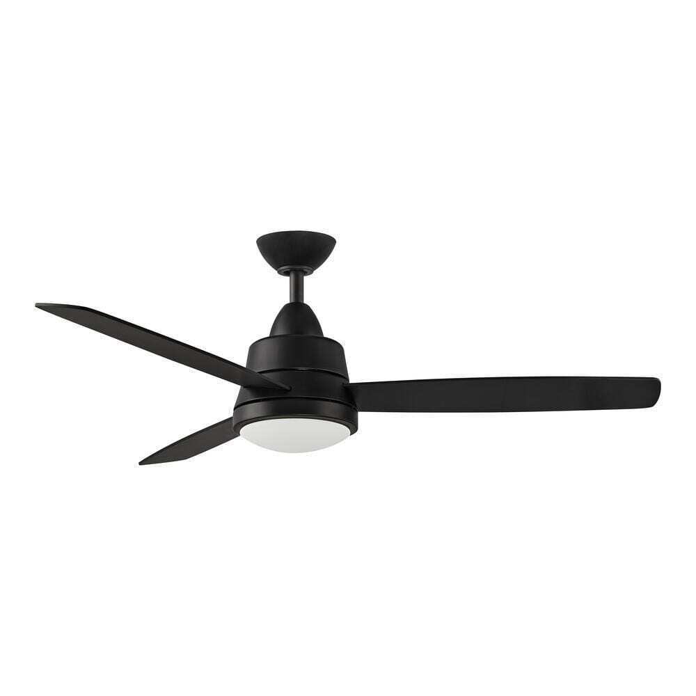 Hampton Bay Caprice 52 in. LED Black Ceiling Fan w/ Light Kit and Remote Control