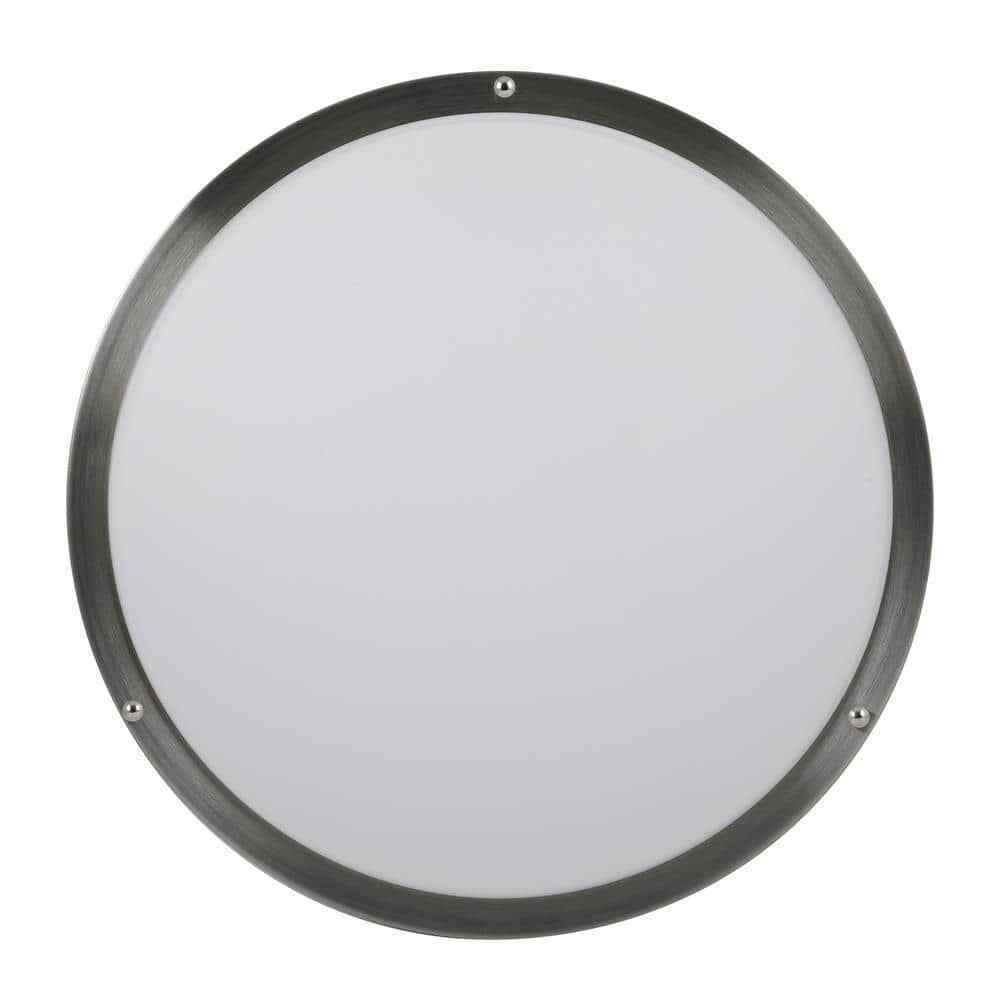 Commercial Electric 16 in. Smart Color Selectable LED Brushed Nickel Flush Mount