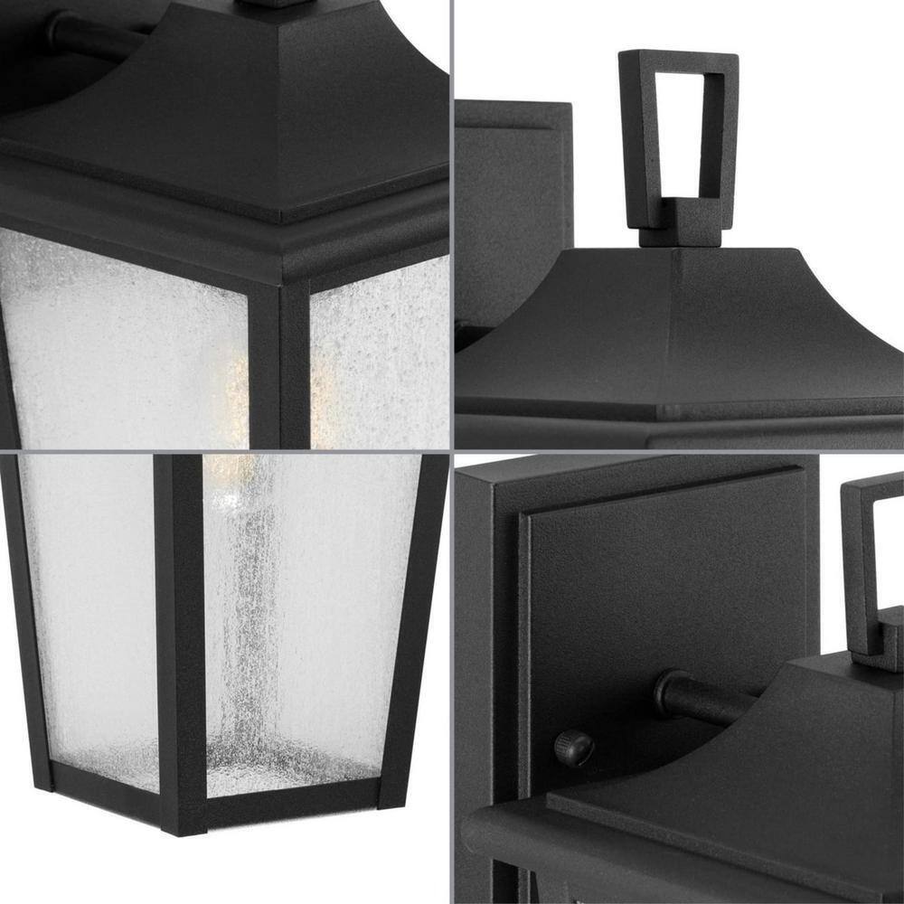 Progress Lighting Padgett 1-Light Textured Black Hardwired Outdoor Wall Lantern