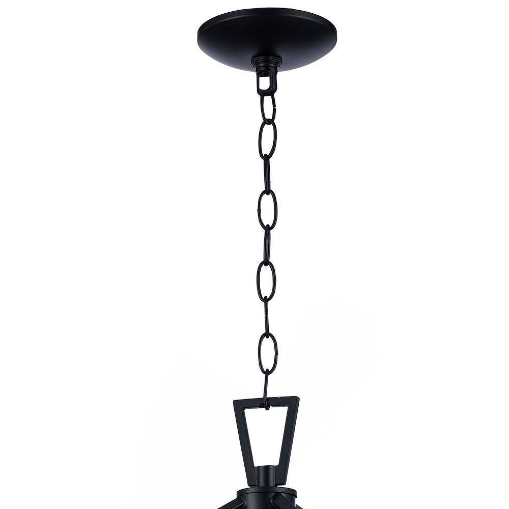 Bel Air Lighting Lacey 4-Light Black and Chrome Pendant Light Fixture