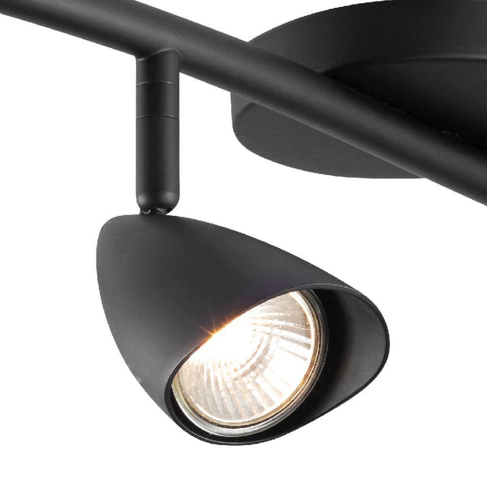 Globe Electric Grayson 4 ft. 4-Light Matte Black S-Shape Track Lighting