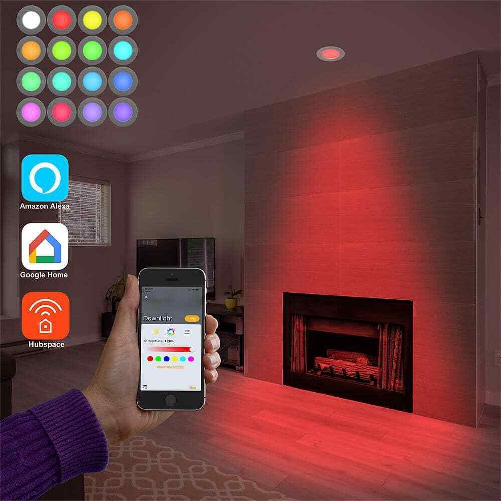 Commercial Electric 5 in./6 in Smart Hubspace Color Selectable LED Recessed Trim