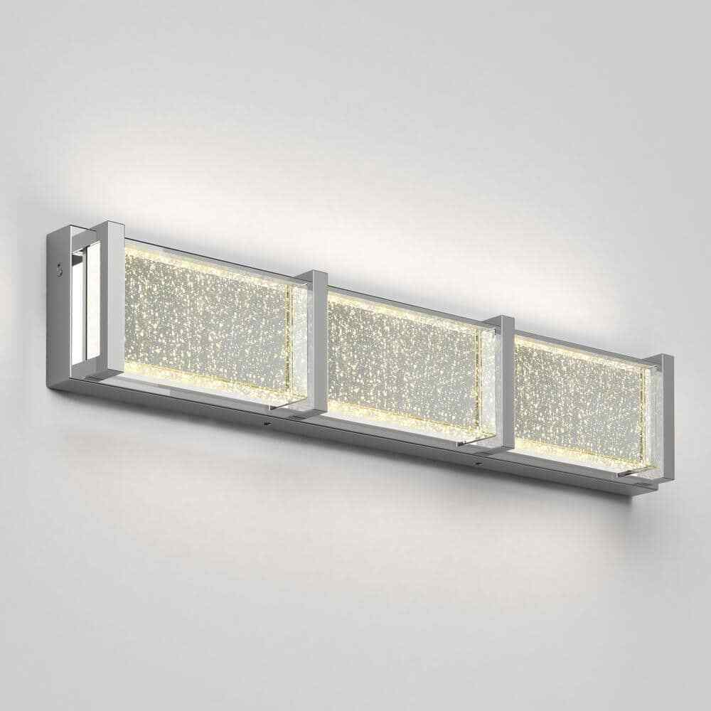 Artika Subway Chrome Modern LED Vanity Light Bar for Bathroom w/ Bubble Glass