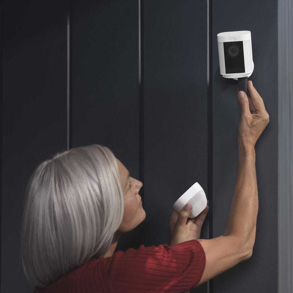 Ring Spotlight Cam Pro Battery - Smart Security Video Camera w/ LED Lights Black