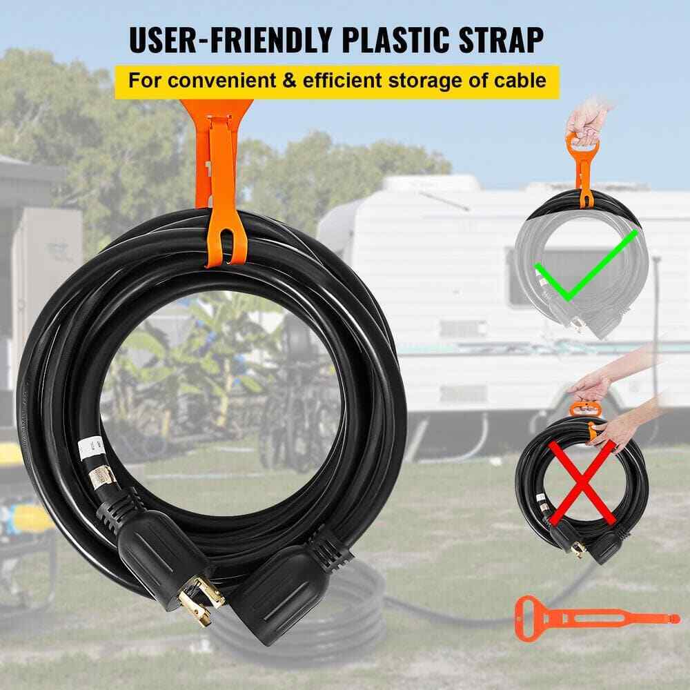 VEVOR 50 ft. Generator Extension Cord 250-Volt 30 Amp Generator Power Cord
