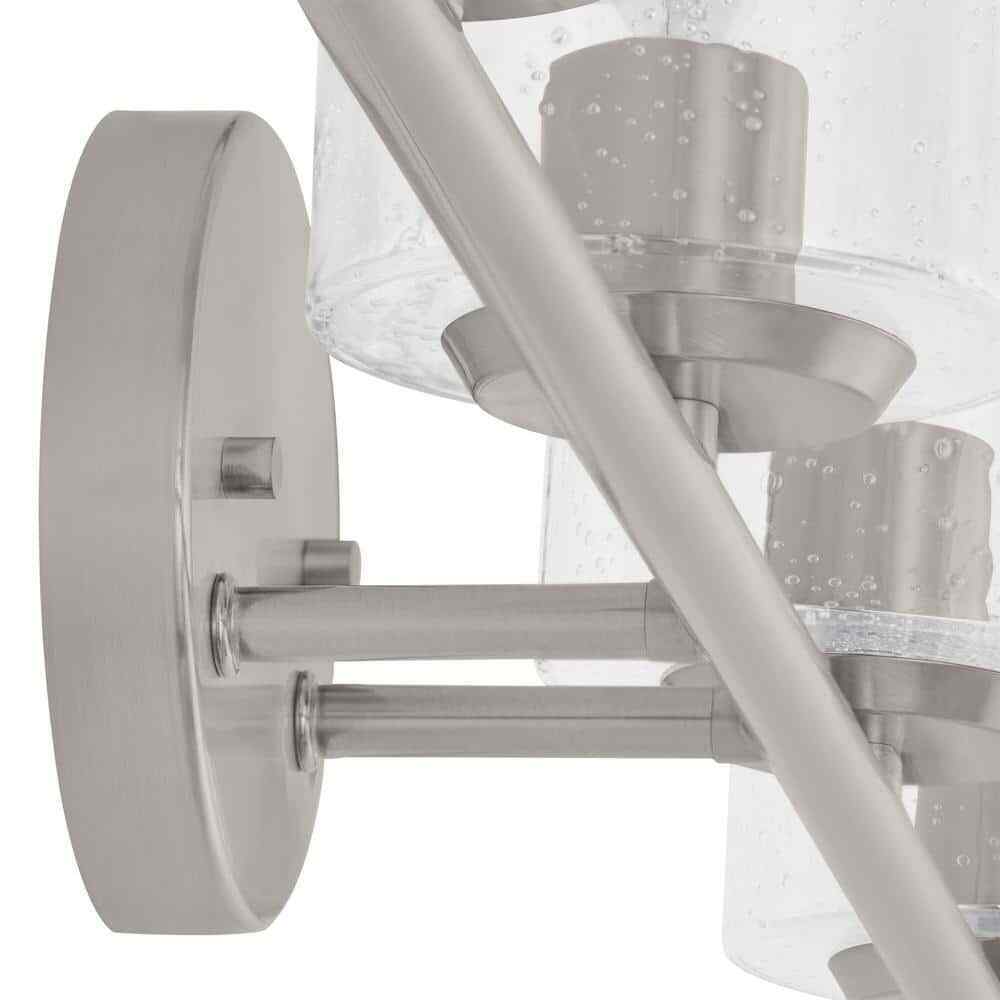 Hampton Bay Champlain 4-Light Brushed Nickel Modern Bathroom Vanity Light
