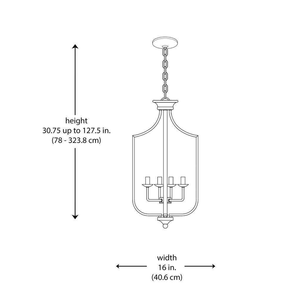 Bel Air Lighting Hillcrest 16 in. 4-Light Antique Gold Hanging Kitchen Light
