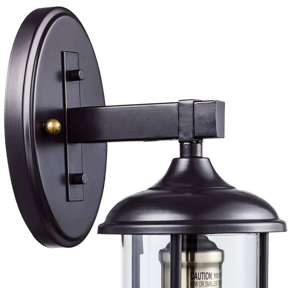 Bel Air Lighting Blues 15.5 in Rubbed Bronze and Antique Gold Outdoor Wall Light