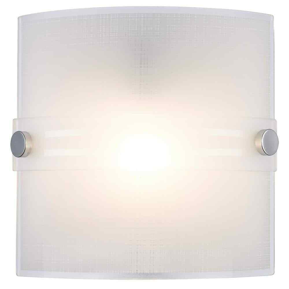 Bel Air Lighting Morie Chrome Indoor Wall Sconce Light Fixture w/ Frosted Glass