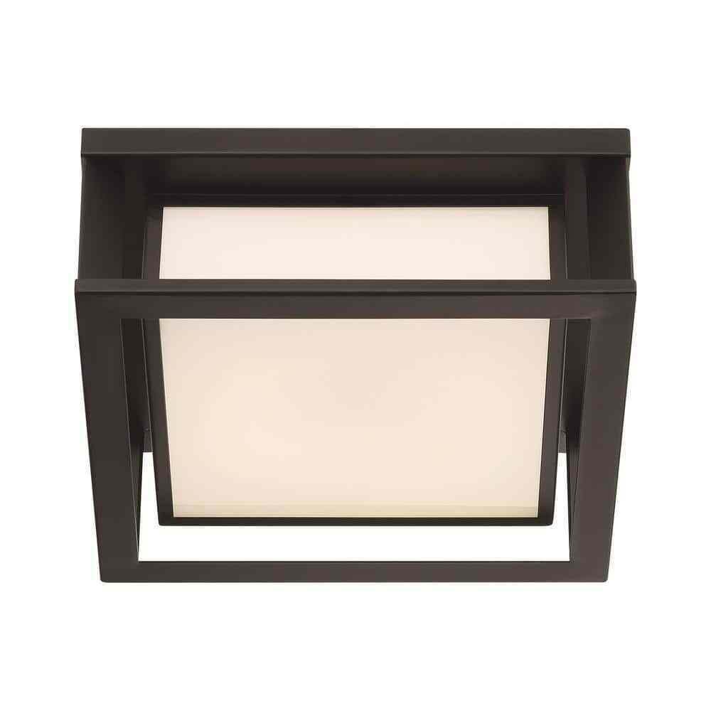 GLUCKSTEINELEMENTS Paxton 1-Light Black Integrated LED Outdoor Flush Mount