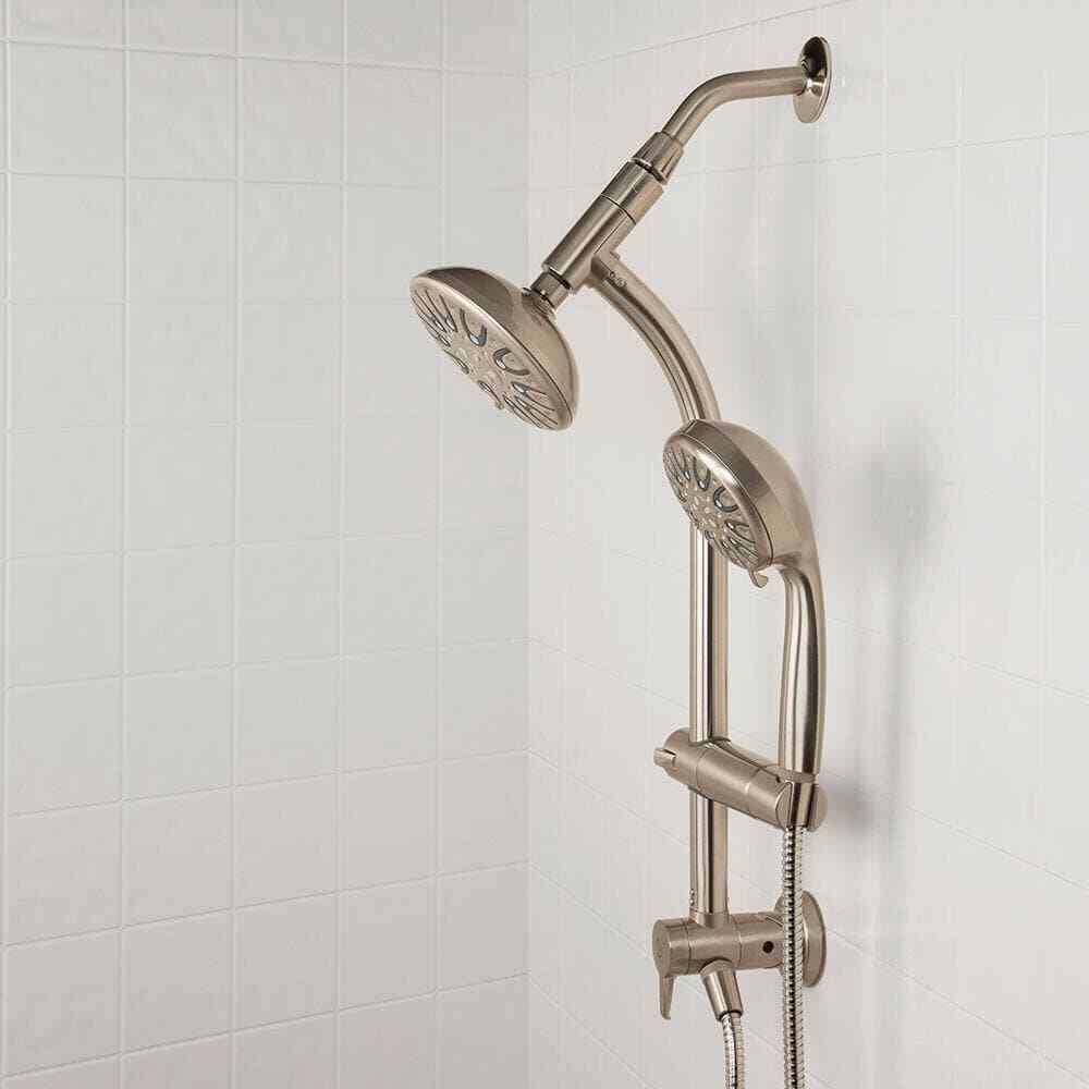 Glacier Bay Raincan 6 -Spray Round Shower Head Adjustable Heads Brushed Nickel