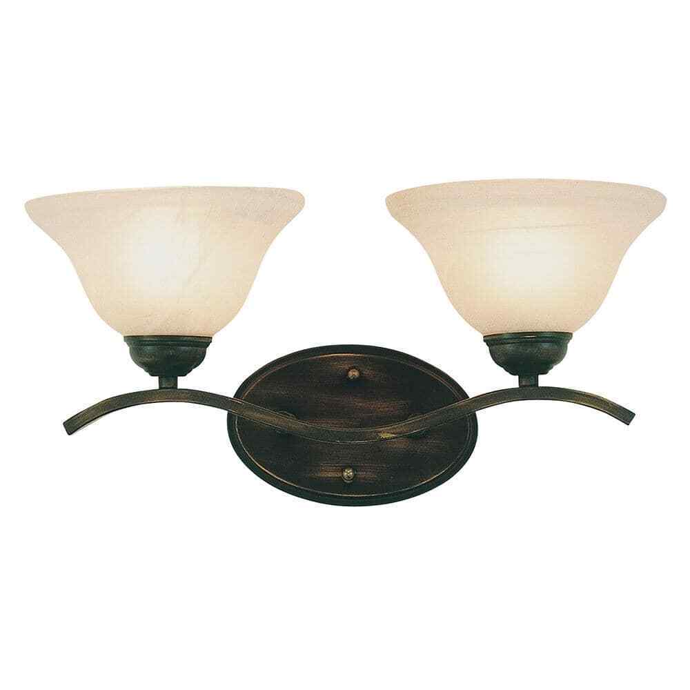 Bel Air Lighting Hollyslope 17 in. 2-Light Oil Rubbed Bronze Light Fixture