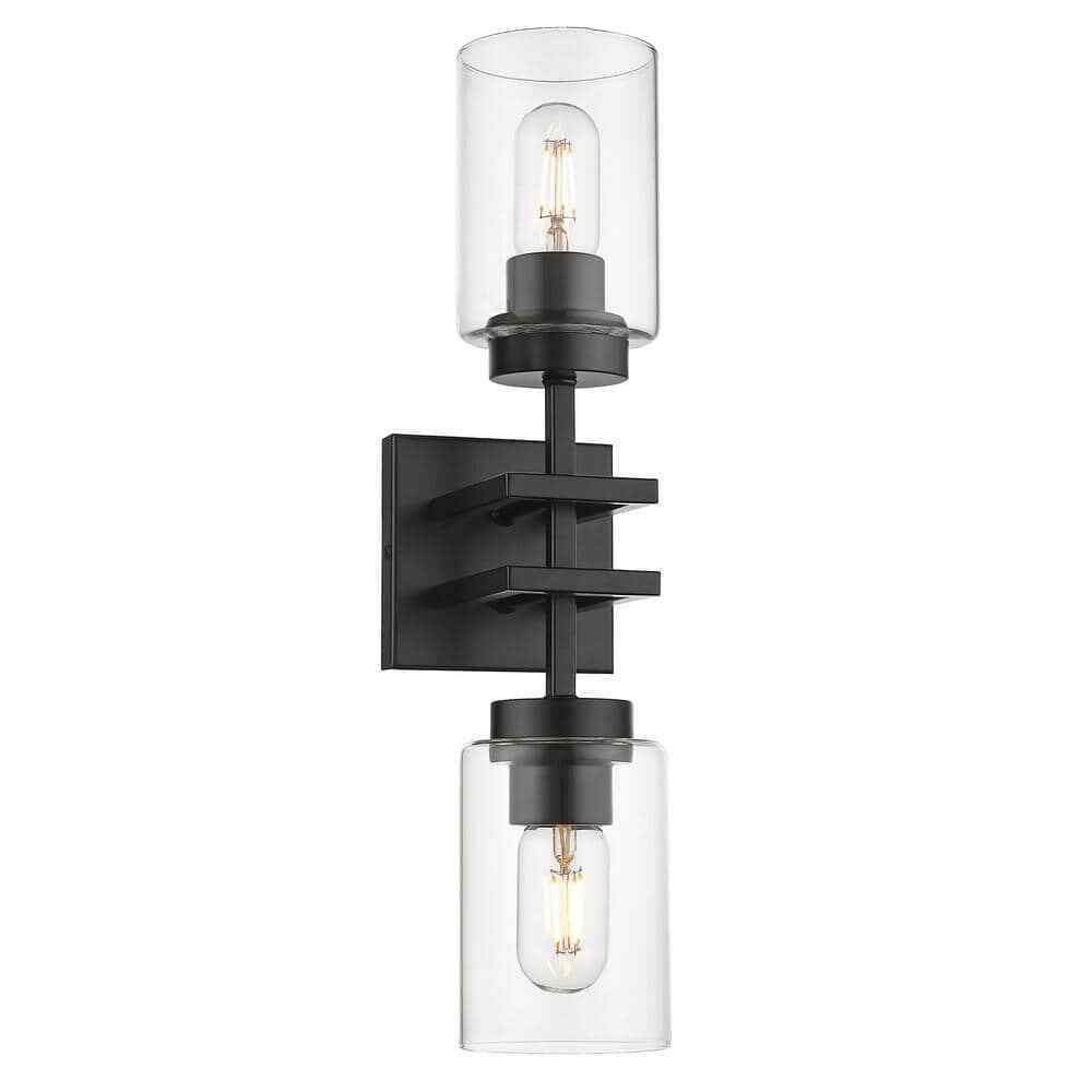 Golden Lighting Tribeca 2-Light Matte Black Wall Sconce