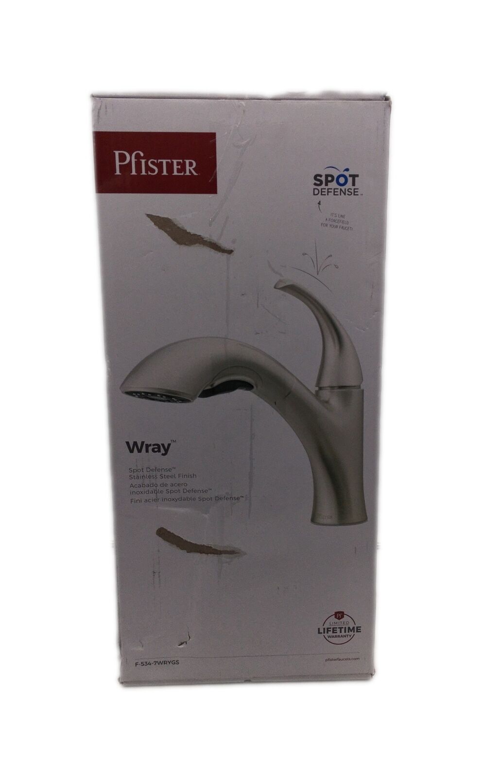 Pfister Wray Single-Handle Pull-Out Sprayer Kitchen Faucet in Stainless Steel