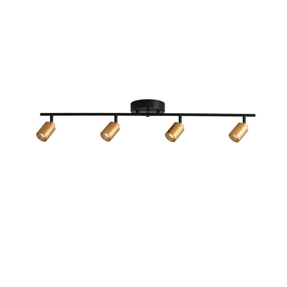 Vidalite Modern 3 ft. 4 Head-Light Gold Integrated LED Fixed Track Lighting Kit