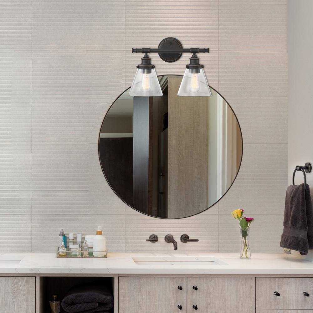Globe Electric Parker 2-Light Oil Rubbed Bronze Vanity Light