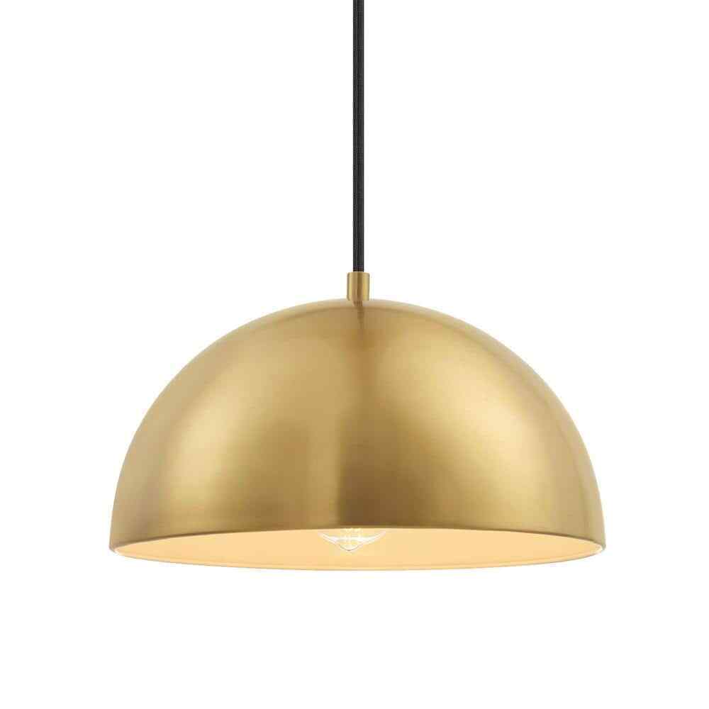 Novogratz x Globe Electric Hazel 1-Light Matte Brass Shaded Pendant Light