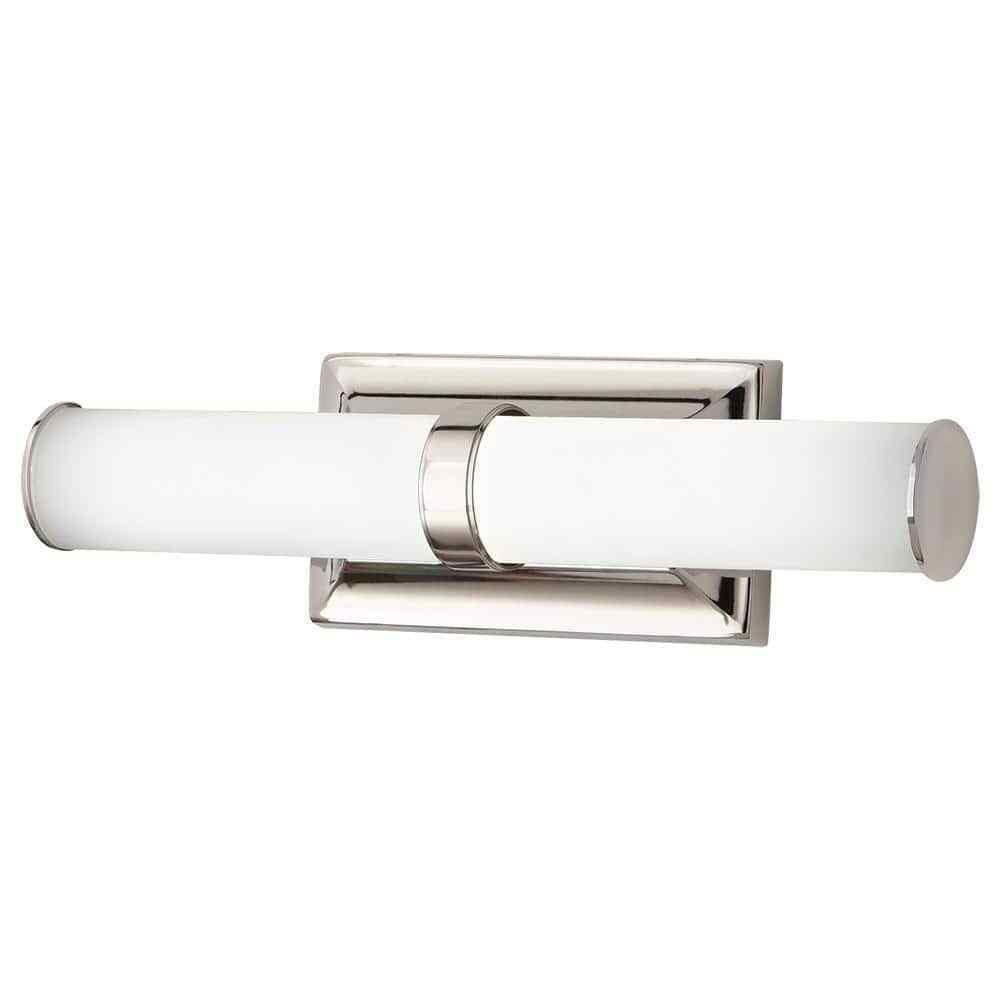 Home Decorators Rolande 60-Watt Equivalent Polished Nickel LED Vanity Light
