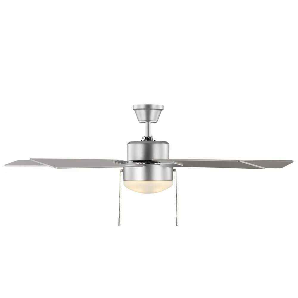 Hampton Bay 52 in. Corwin Indoor/Outdoor Silver LED Ceiling Fan with Light Kit