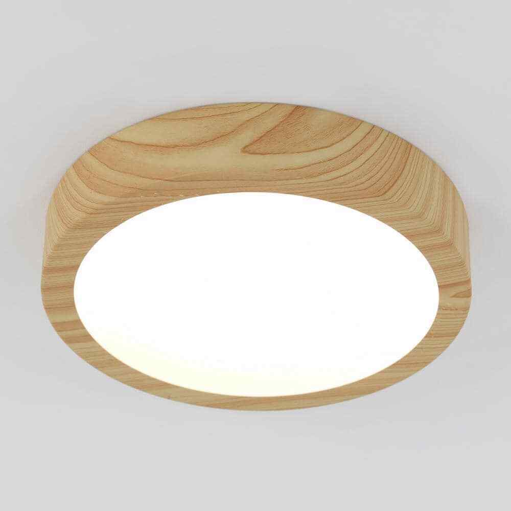 Artika Dryad 10 in. 1-Light Wood Integrated LED Modern Flush Mount Ceiling Light