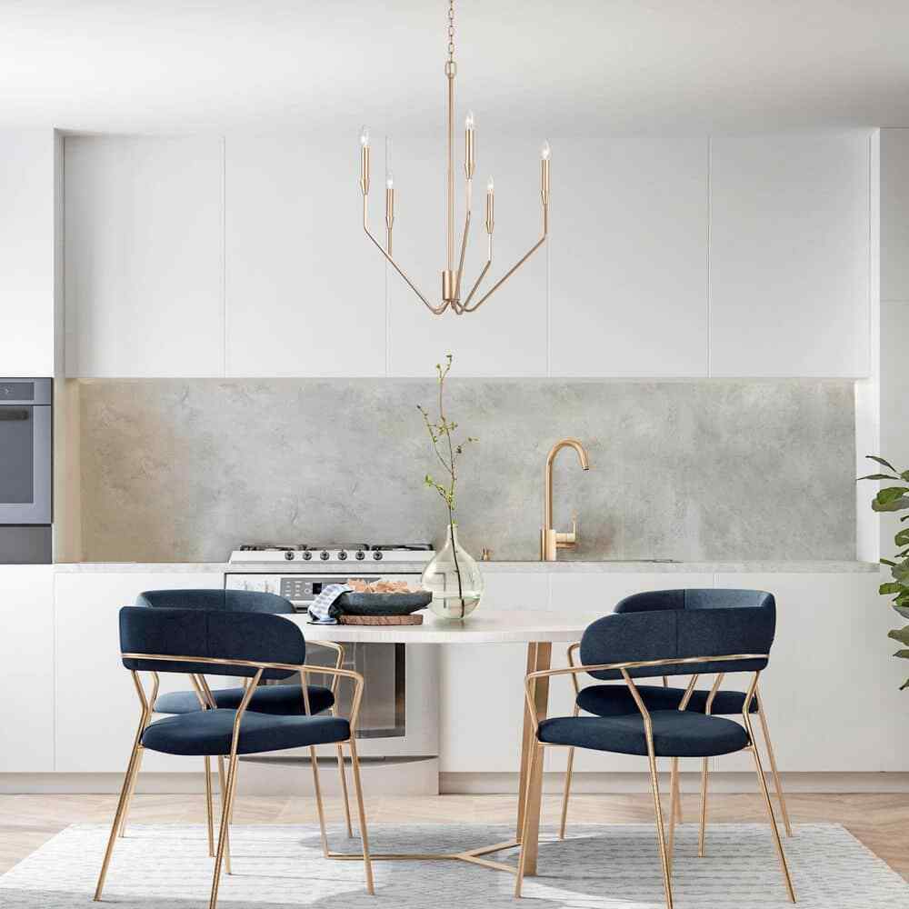 Uolfin 5-Light Transitional Chandelier Pendant Light for Kitchen Bedroom