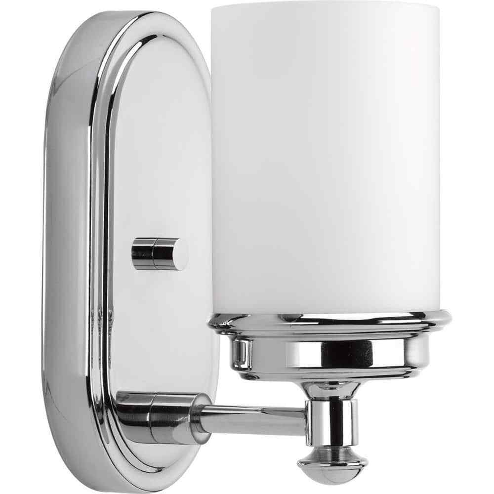 Progress Lighting Glide Collection 1-Light Polished Chrome Coastal Vanity Light