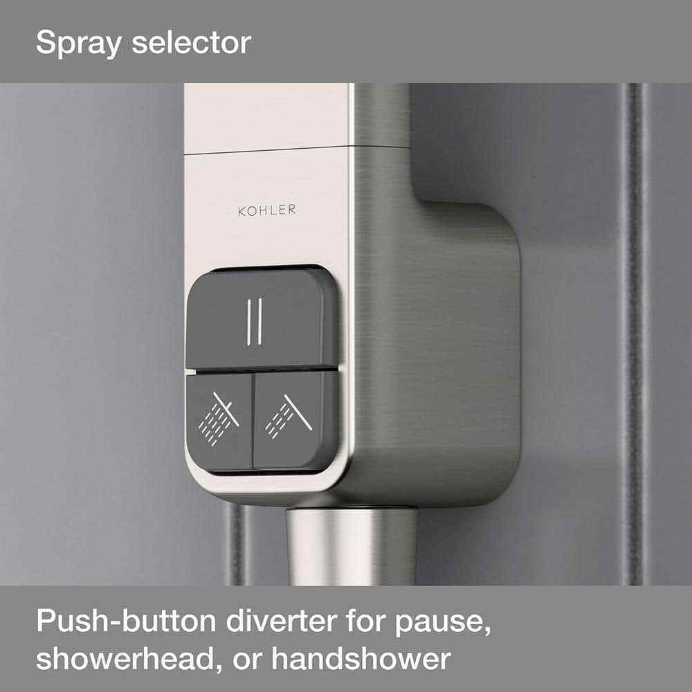 KOHLER Windet Showering Rail Combo in Vibrant Brushed Nickel K-R27971-G-BN