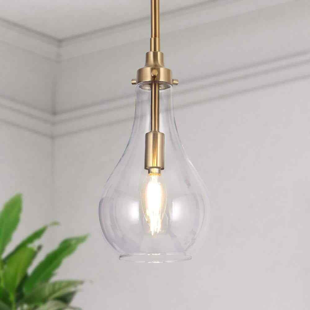 Uolfin Modern Kitchen Island Teardrop Hanging Pendant Light