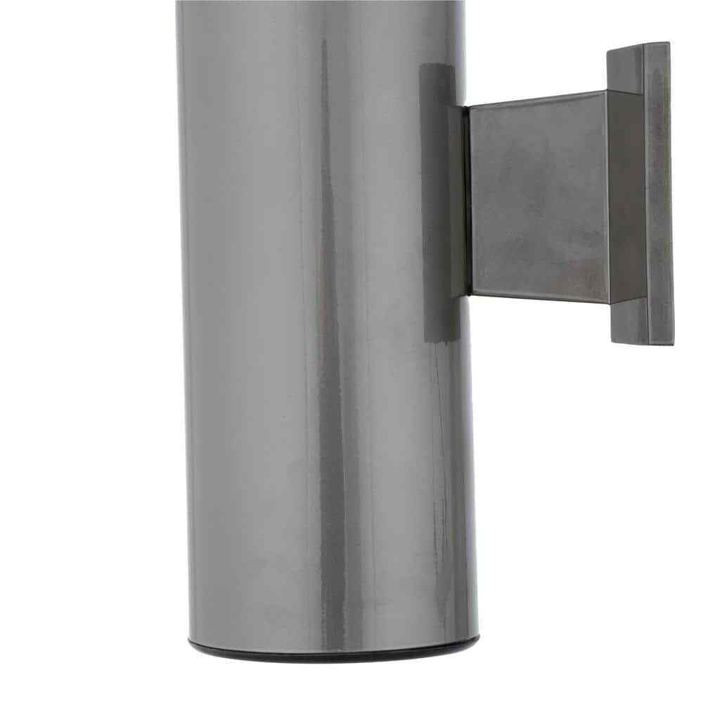 Westinghouse 2-Light Polished Graphite on Steel Cylinder Outdoor Wall Lantern