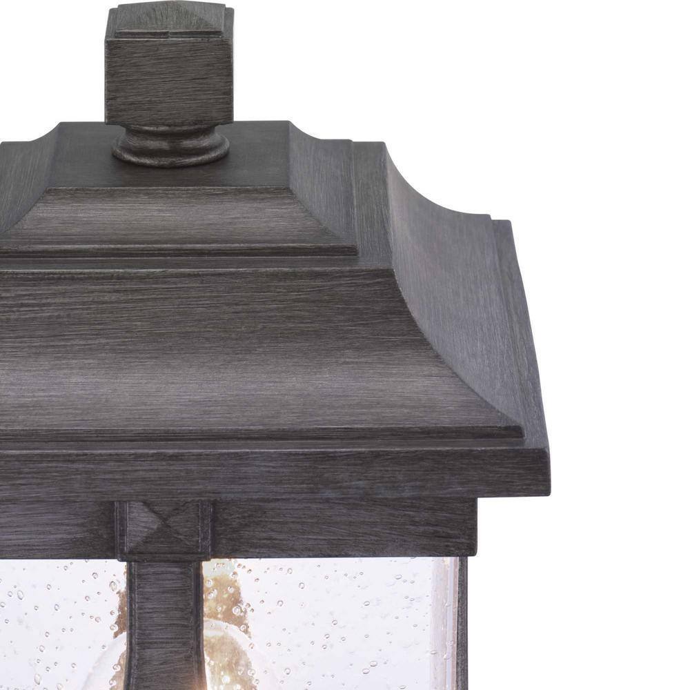 Progress Lighting Abbott Antique Pewter Clear Seeded Glass Post Lantern Light